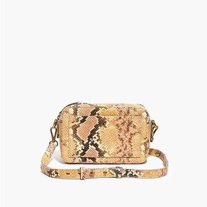 Madewell The Transport Camera Bag: Snake Embossed Leather Edition